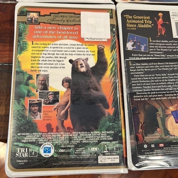 6 Sealed Disney VHS Movies Lady Tramp Snow White Jungle Book New Groove - Picture 10 of 12